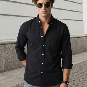 Men's Casual Cotton Poplin Shirt (Regular Fit)